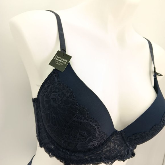 TAHARI BLUE 36C/LARGE BRA SET - Picture 4 of 16